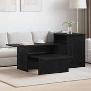 Wandtafel 91,5x35x38,5 cm zwart eiken bewerkt hout