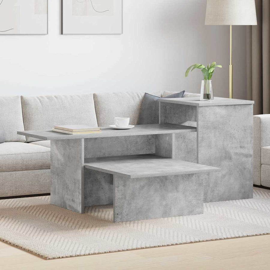 Wandtafel Beton Grijs 80 x 50 x 225 cm Bewerkt hout