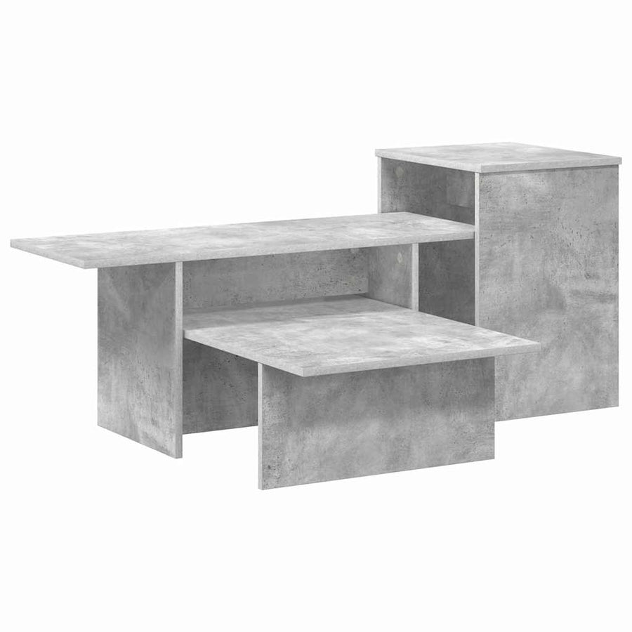 Wandtafel Beton Grijs 80 x 50 x 225 cm Bewerkt hout