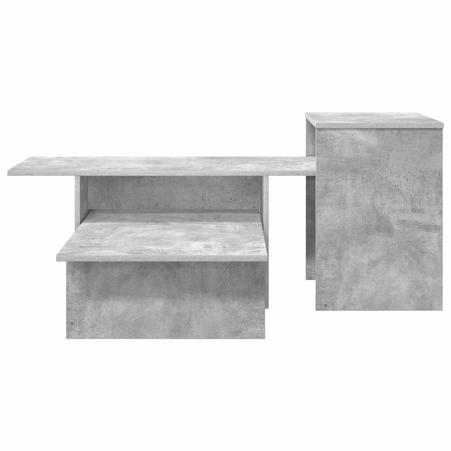 Wandtafel Beton Grijs 80 x 50 x 225 cm Bewerkt hout