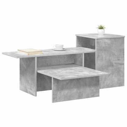 Wandtafel Beton Grijs 80 x 50 x 225 cm Bewerkt hout