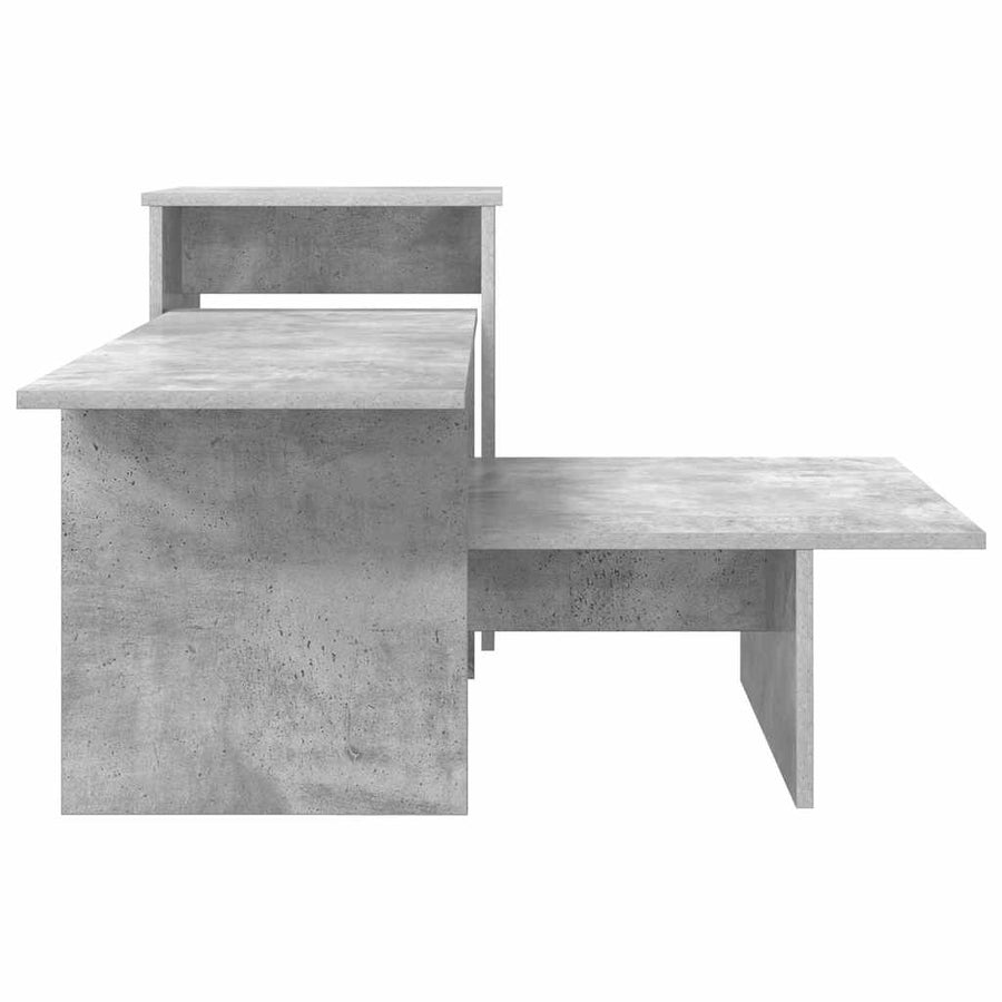 Wandtafel Beton Grijs 80 x 50 x 225 cm Bewerkt hout