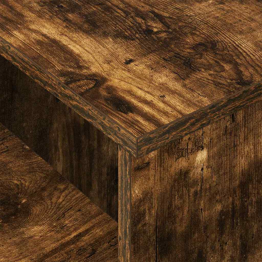 Wandtafel Gerookt eiken 80 x 50 x 225 cm Bewerkt hout