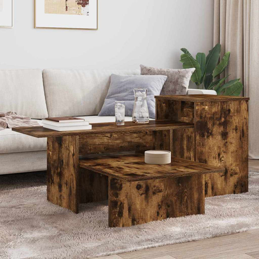 Wandtafel Gerookt eiken 80 x 50 x 225 cm Bewerkt hout