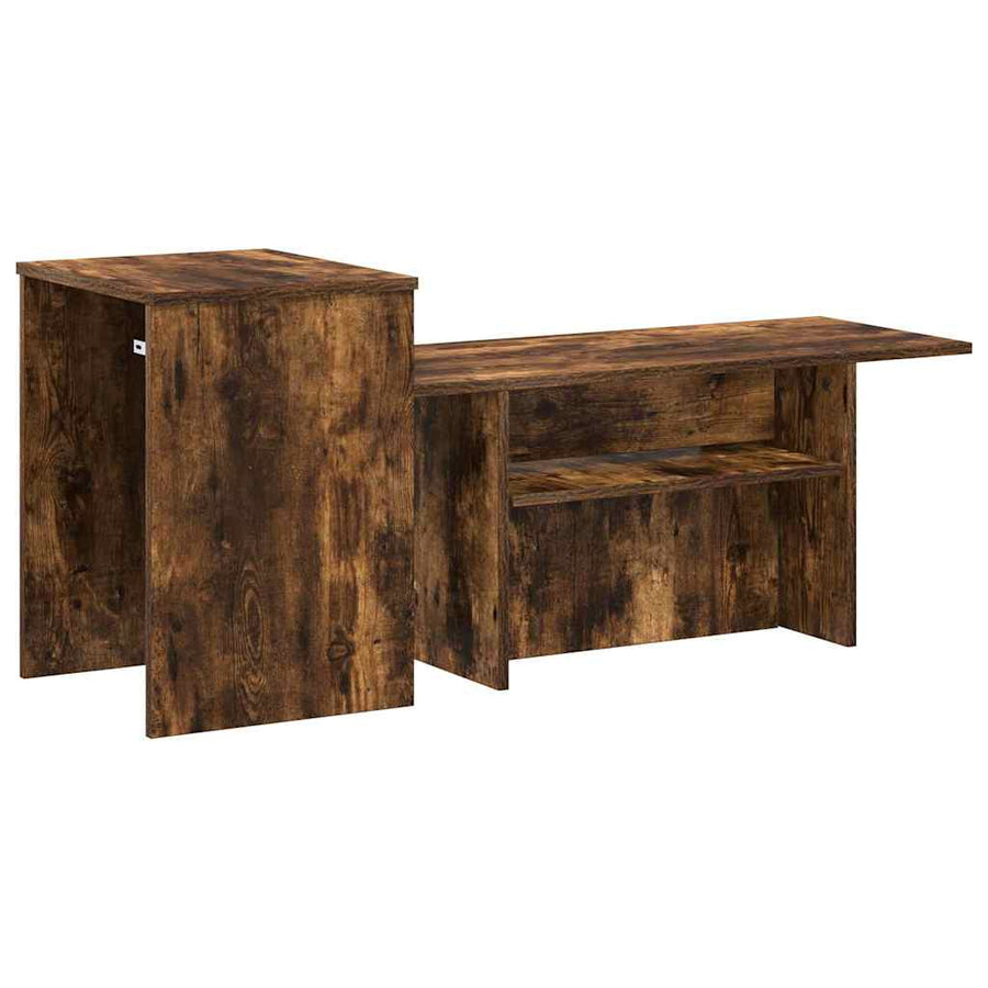 Wandtafel Gerookt eiken 80 x 50 x 225 cm Bewerkt hout