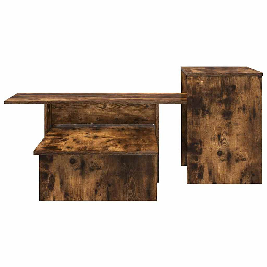 Wandtafel Gerookt eiken 80 x 50 x 225 cm Bewerkt hout