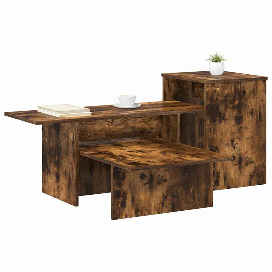 Wandtafel Gerookt eiken 80 x 50 x 225 cm Bewerkt hout