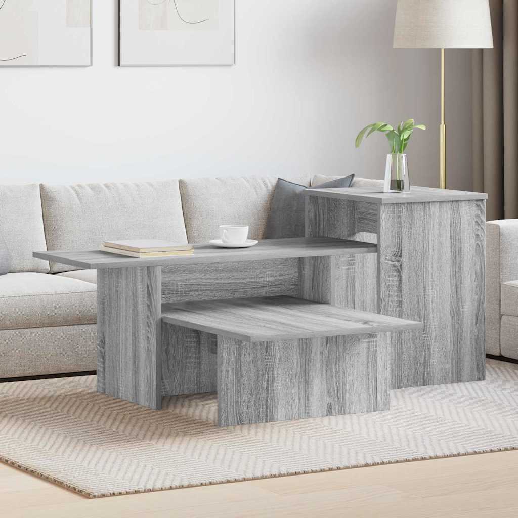 Wandtafel Grijs Sonoma 80 x 50 x 225 cm Bewerkt hout