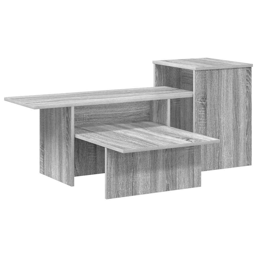 Wandtafel Grijs Sonoma 80 x 50 x 225 cm Bewerkt hout