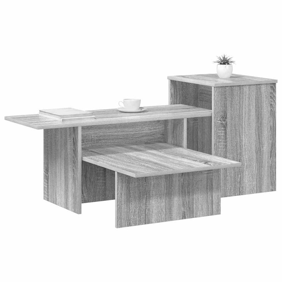Wandtafel Grijs Sonoma 80 x 50 x 225 cm Bewerkt hout