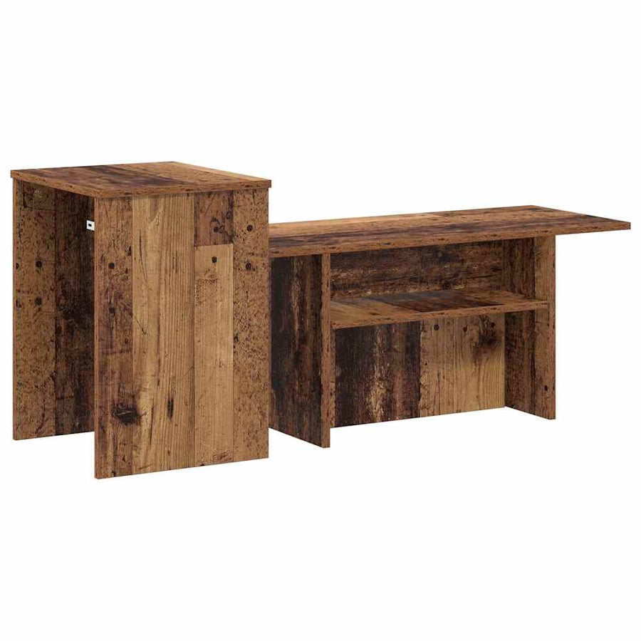 Wandtafel Oudhout 80 x 50 x 225 cm Bewerkt hout
