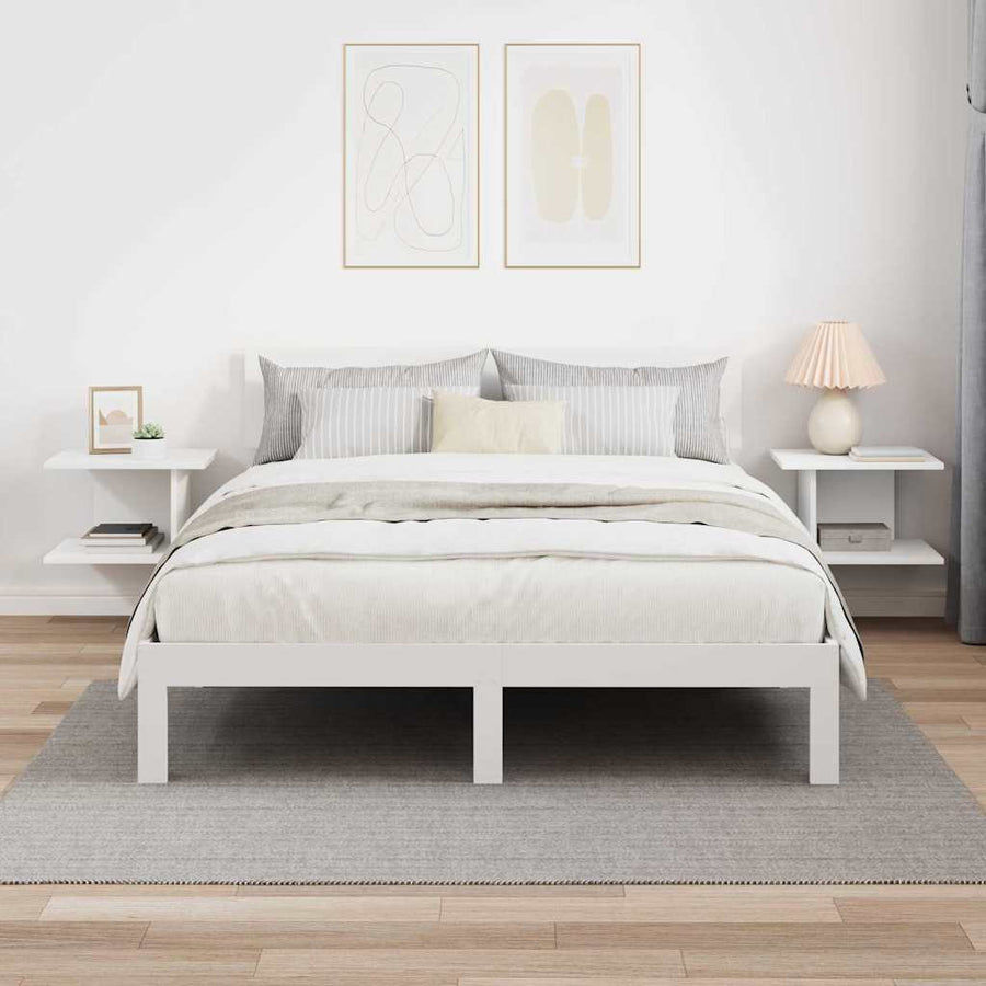 Nachtkastje 2 pcs Wit 40 x 30 x 25 cm Bewerkt hout