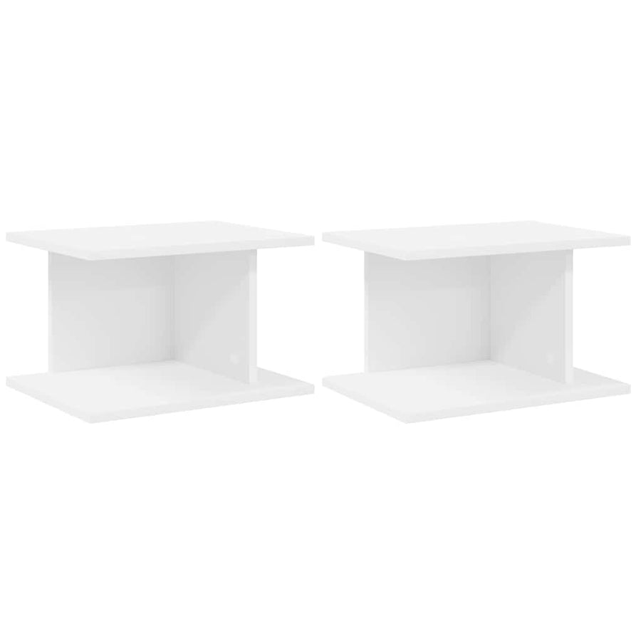 Nachtkastje 2 pcs Wit 40 x 30 x 25 cm Bewerkt hout