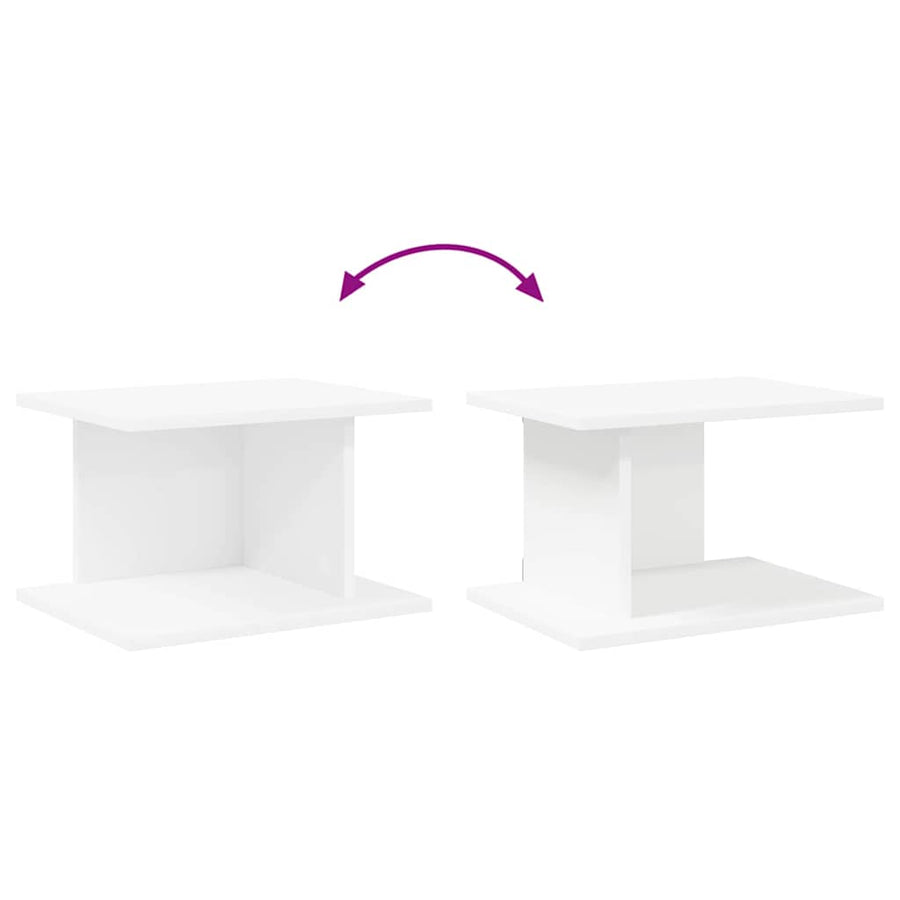 Nachtkastje 2 pcs Wit 40 x 30 x 25 cm Bewerkt hout