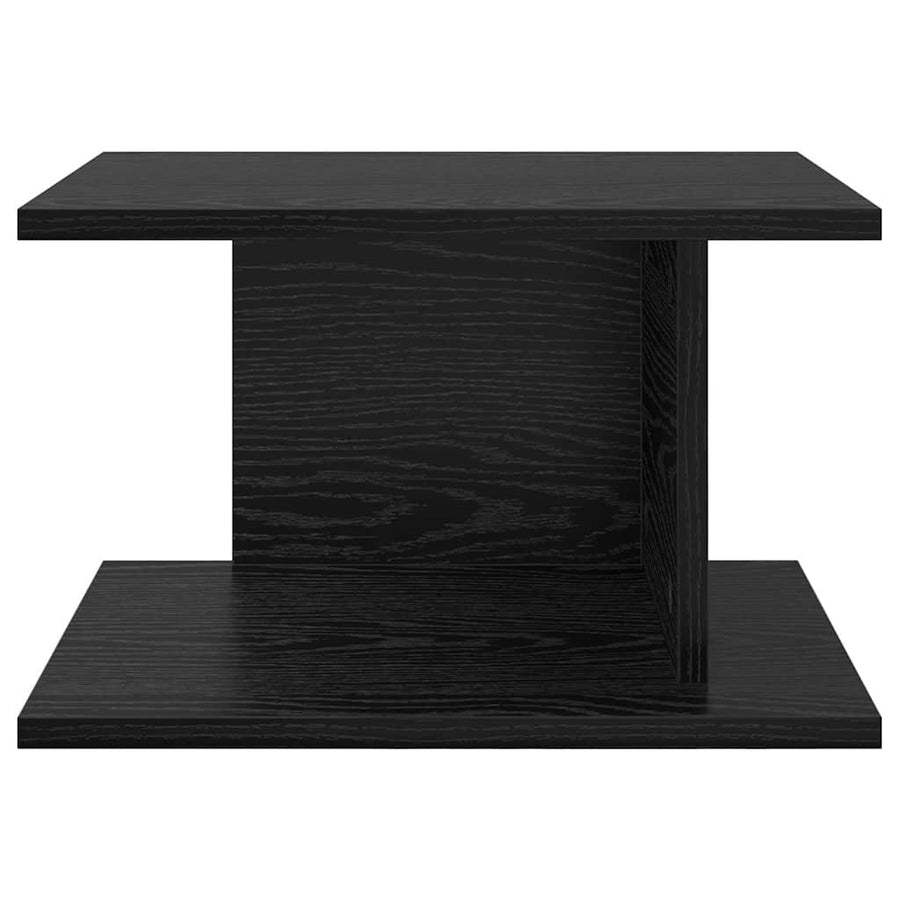 Nachtkastje Zwart Eiken 40 x 30 x 25 cm Bewerkt hout
