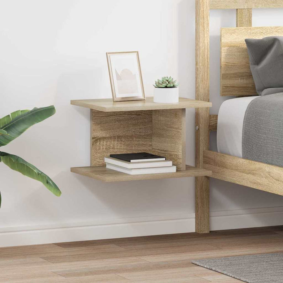 Nachtkastje 2 pcs Sonoma Eiken 40 x 30 x 25 cm Bewerkt hout