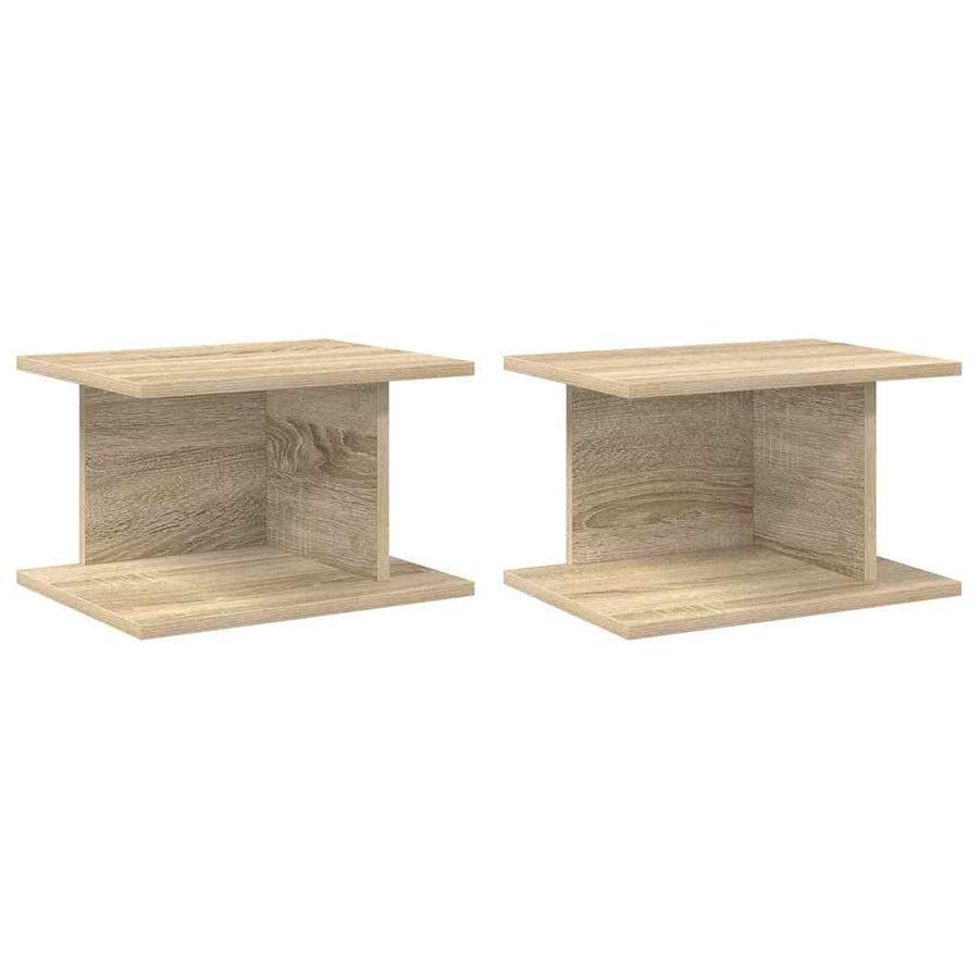 Nachtkastje 2 pcs Sonoma Eiken 40 x 30 x 25 cm Bewerkt hout