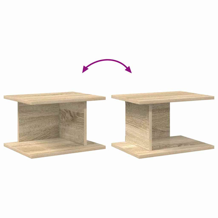 Nachtkastje 2 pcs Sonoma Eiken 40 x 30 x 25 cm Bewerkt hout