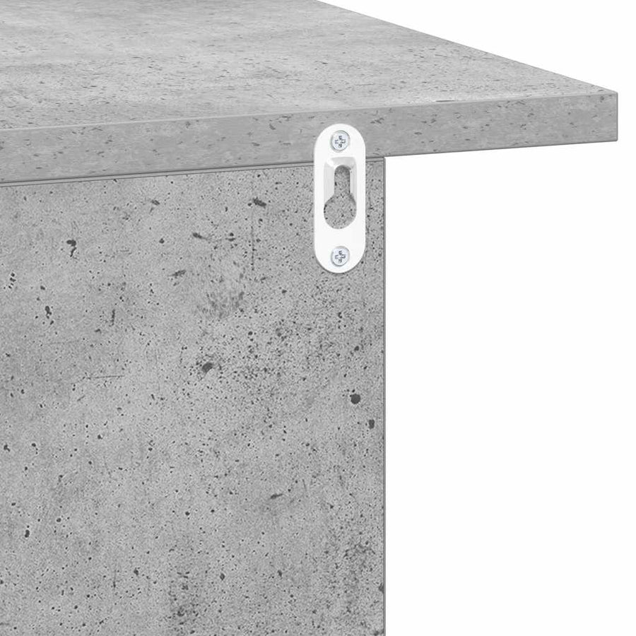 Nachtkastje Beton Grijs 40 x 30 x 25 cm Bewerkt hout