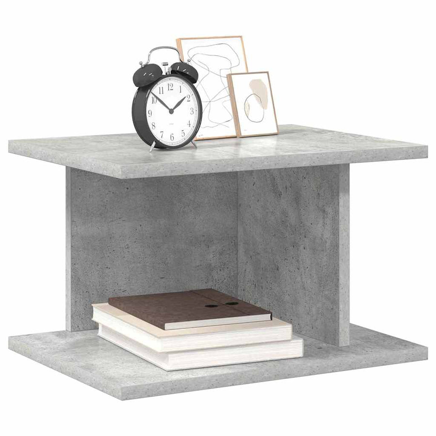 Nachtkastje Beton Grijs 40 x 30 x 25 cm Bewerkt hout