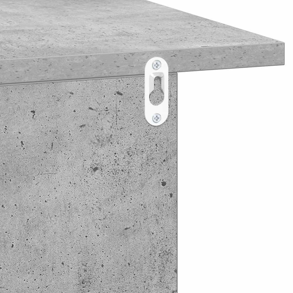 Nachtkastje 2 pcs Beton Grijs 40 x 30 x 25 cm Bewerkt hout