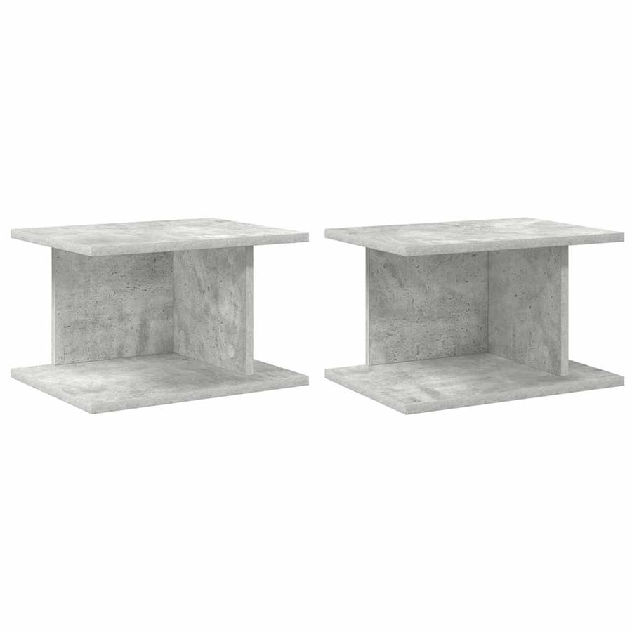 Nachtkastje 2 pcs Beton Grijs 40 x 30 x 25 cm Bewerkt hout