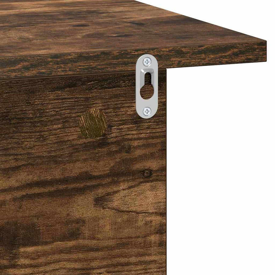Nachtkastje Gerookt eiken 40 x 30 x 25 cm Bewerkt hout