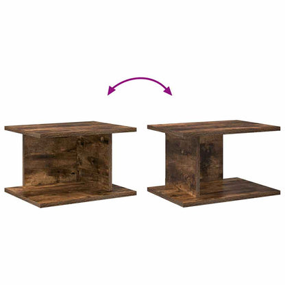 Nachtkastje 2 pcs Gerookt eiken 40 x 30 x 25 cm Bewerkt hout