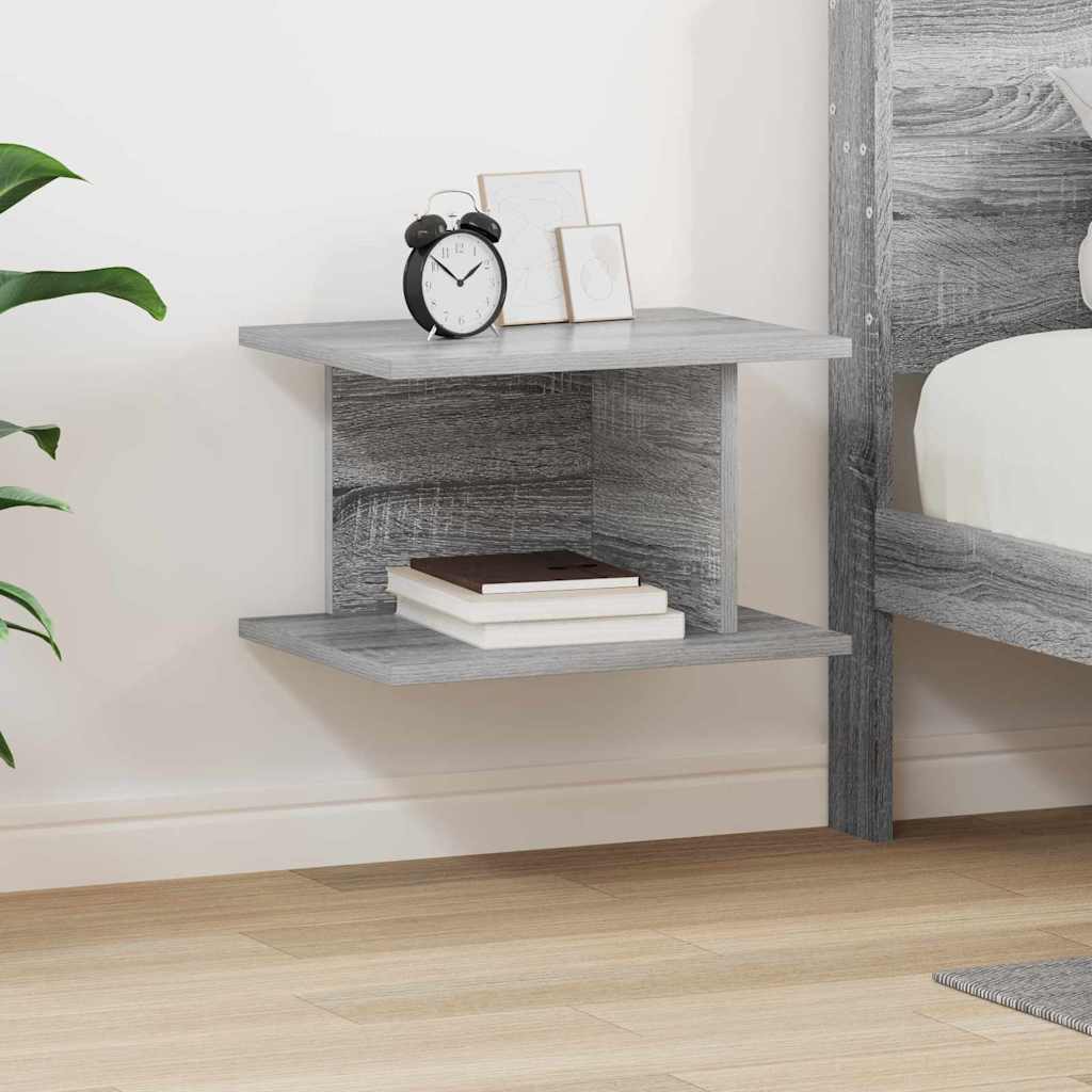 Nachtkastje Grijs Sonoma 40 x 30 x 25 cm Bewerkt hout