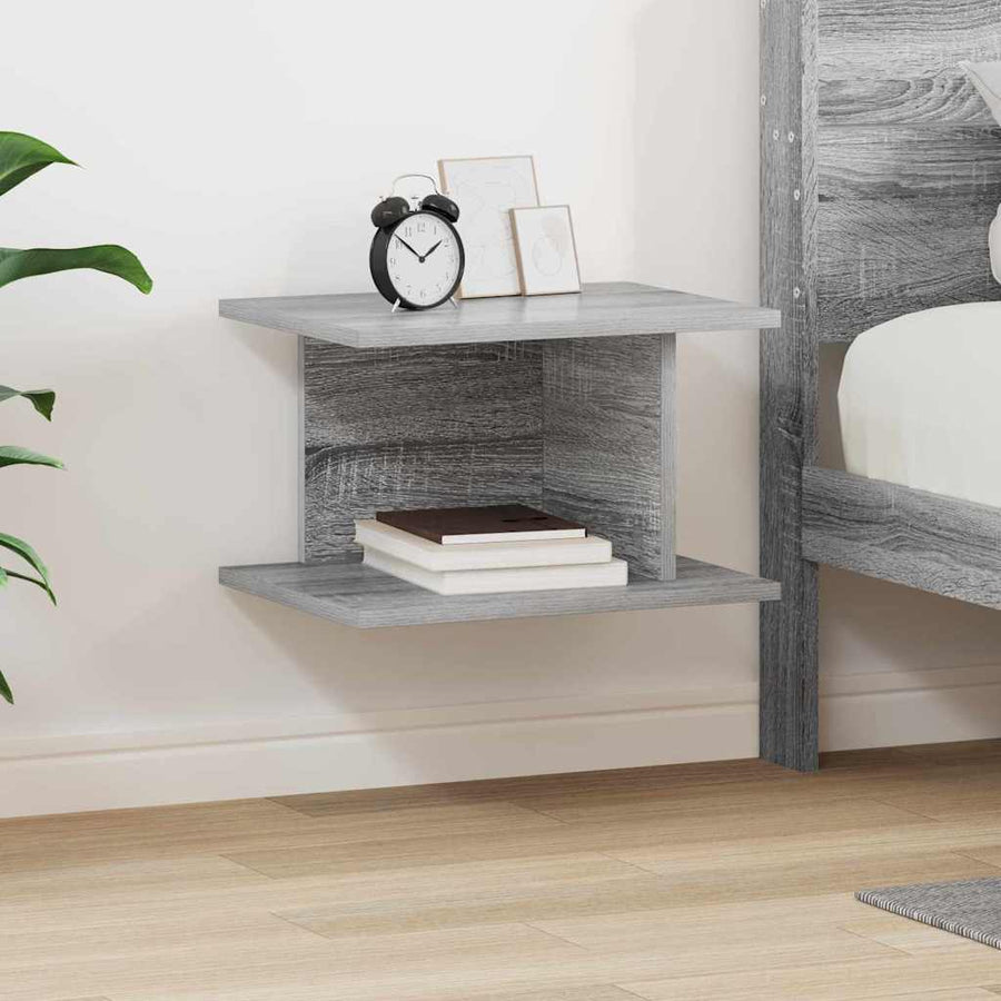 Nachtkastje Grijs Sonoma 40 x 30 x 25 cm Bewerkt hout