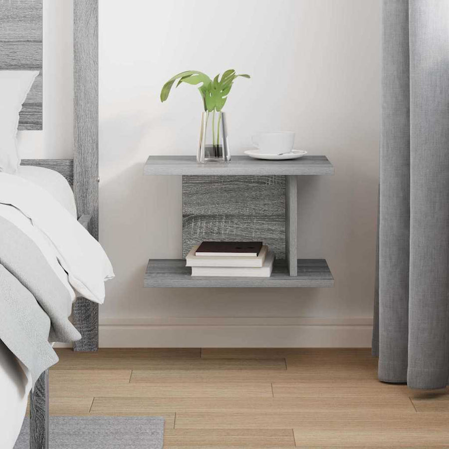 Nachtkastje Grijs Sonoma 40 x 30 x 25 cm Bewerkt hout