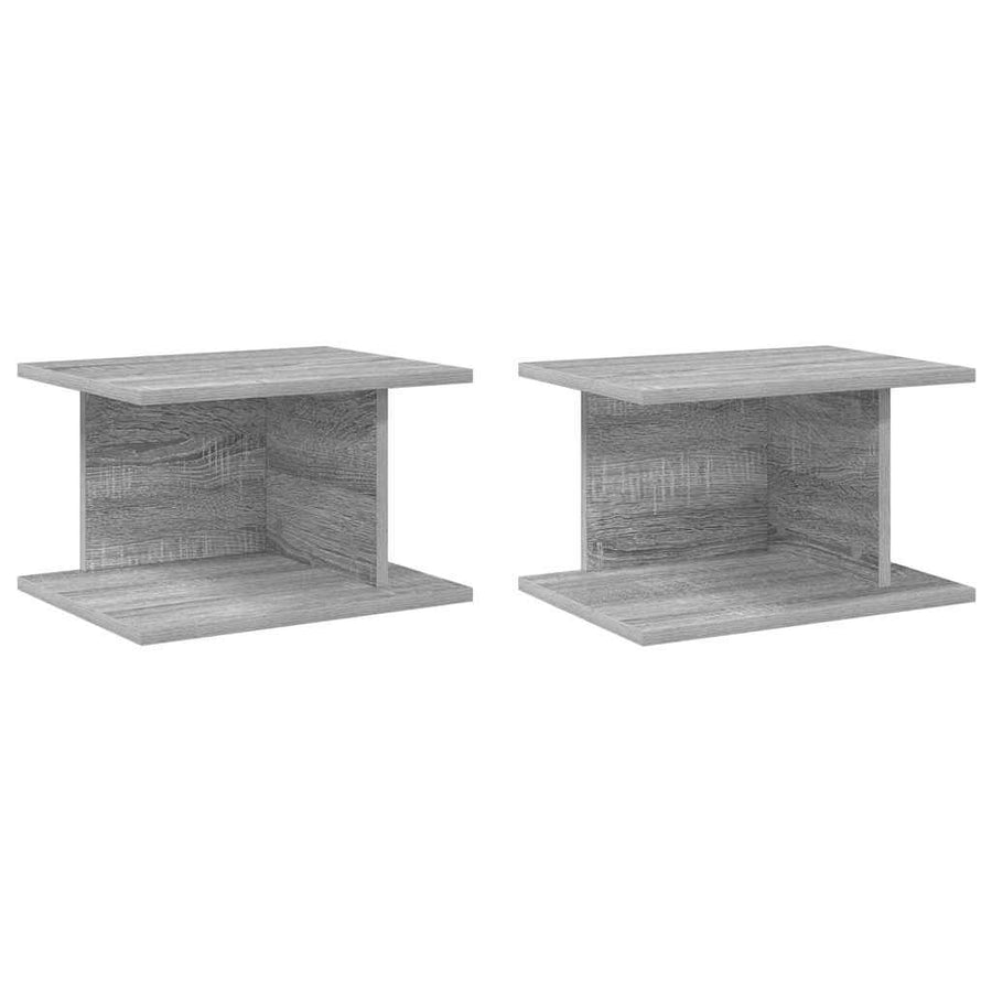Nachtkastje 2 pcs Grijs Sonoma 40 x 30 x 25 cm Bewerkt hout