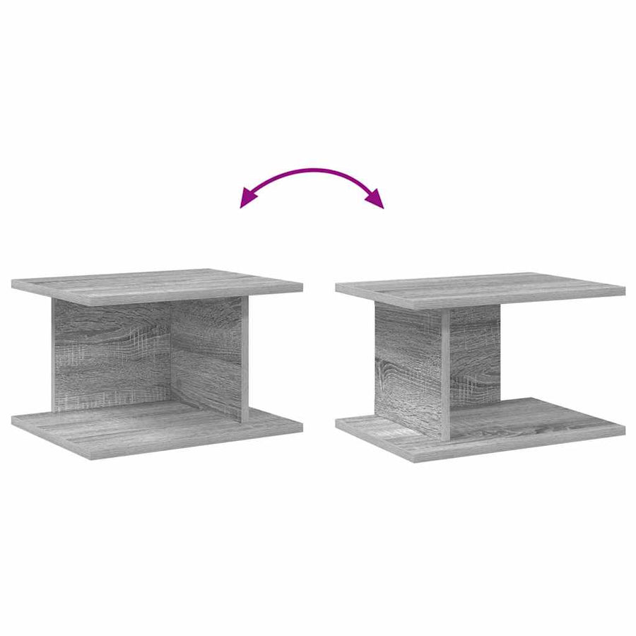 Nachtkastje 2 pcs Grijs Sonoma 40 x 30 x 25 cm Bewerkt hout