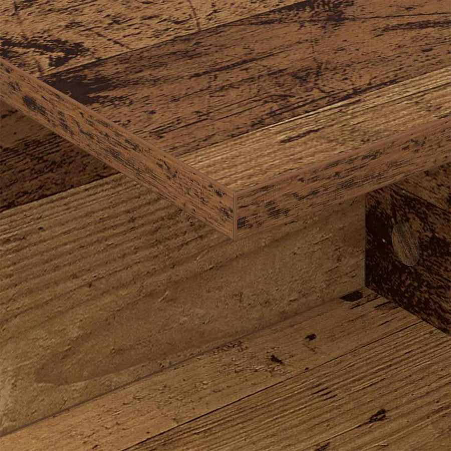 Nachtkastje 2 pcs Oudhout 40 x 30 x 25 cm Bewerkt hout