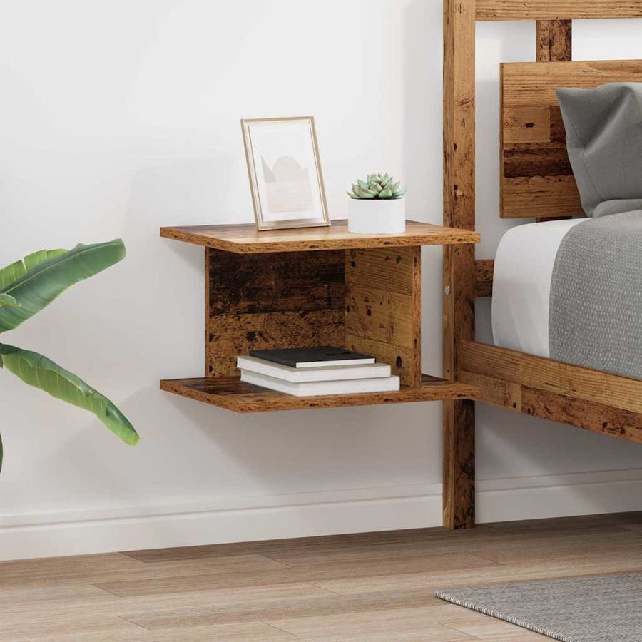 Nachtkastje 2 pcs Oudhout 40 x 30 x 25 cm Bewerkt hout