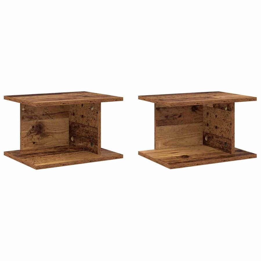 Nachtkastje 2 pcs Oudhout 40 x 30 x 25 cm Bewerkt hout