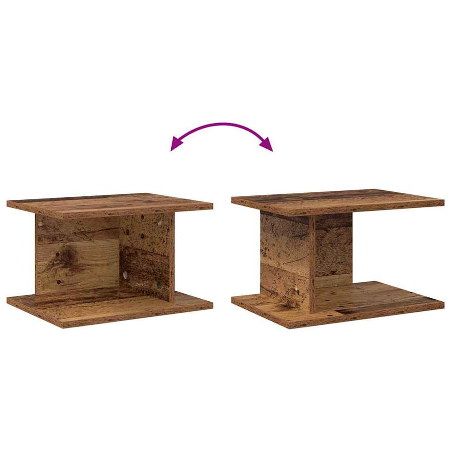 Nachtkastje 2 pcs Oudhout 40 x 30 x 25 cm Bewerkt hout