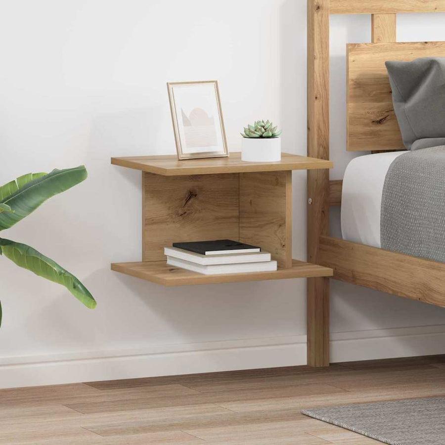 Nachtkastje 2 pcs Artisan Eiken 40 x 30 x 25 cm Bewerkt hout