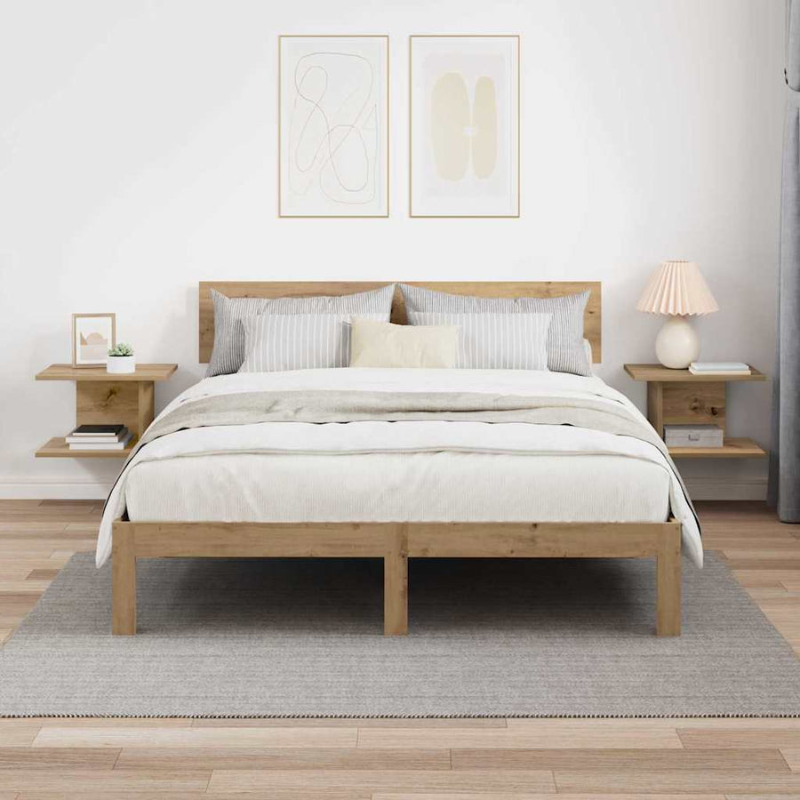 Nachtkastje 2 pcs Artisan Eiken 40 x 30 x 25 cm Bewerkt hout