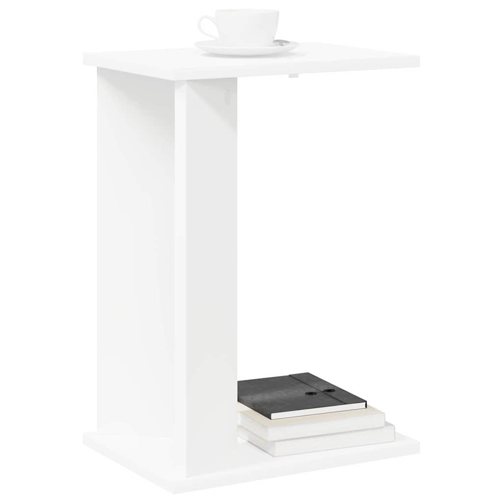Bijzettafel Wit 35 x 25 x 50 cm Bewerkt hout