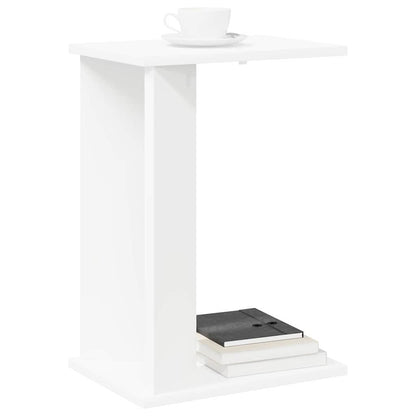 Bijzettafel Wit 35 x 25 x 50 cm Bewerkt hout