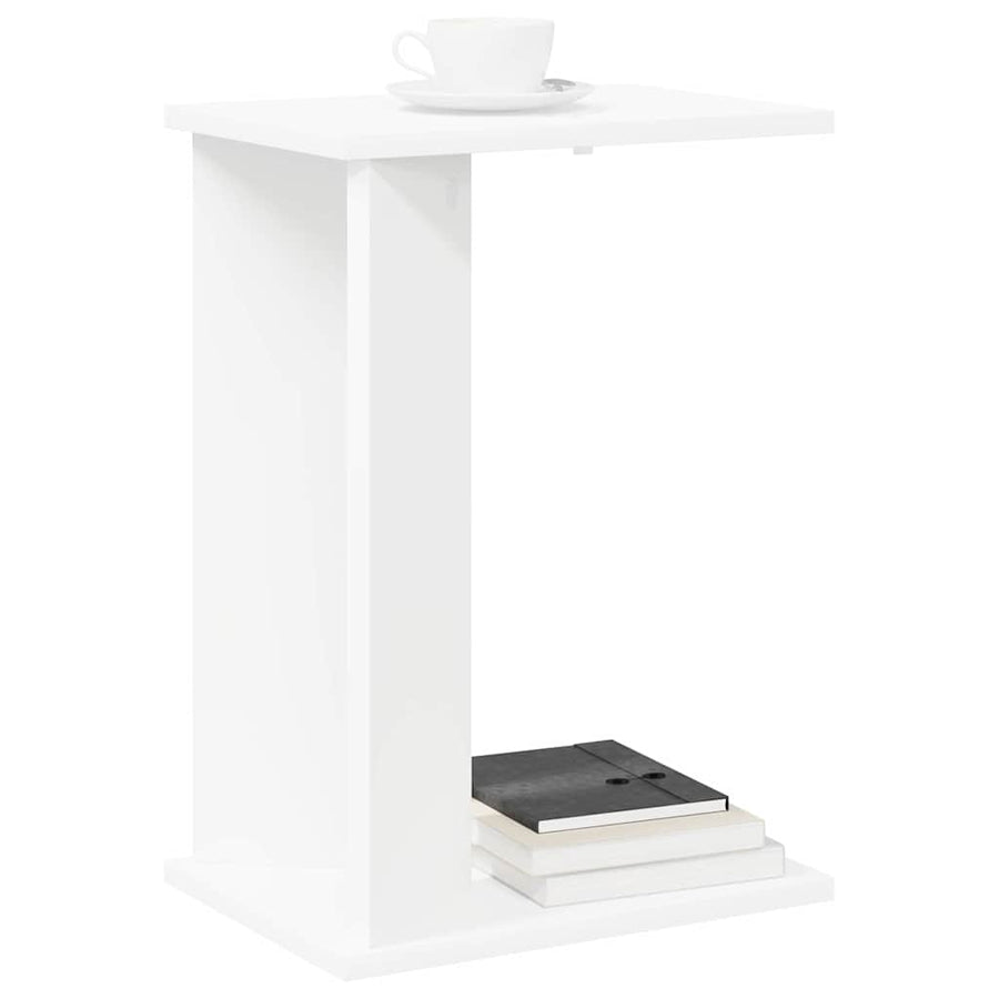 Bijzettafel Wit 35 x 25 x 50 cm Bewerkt hout