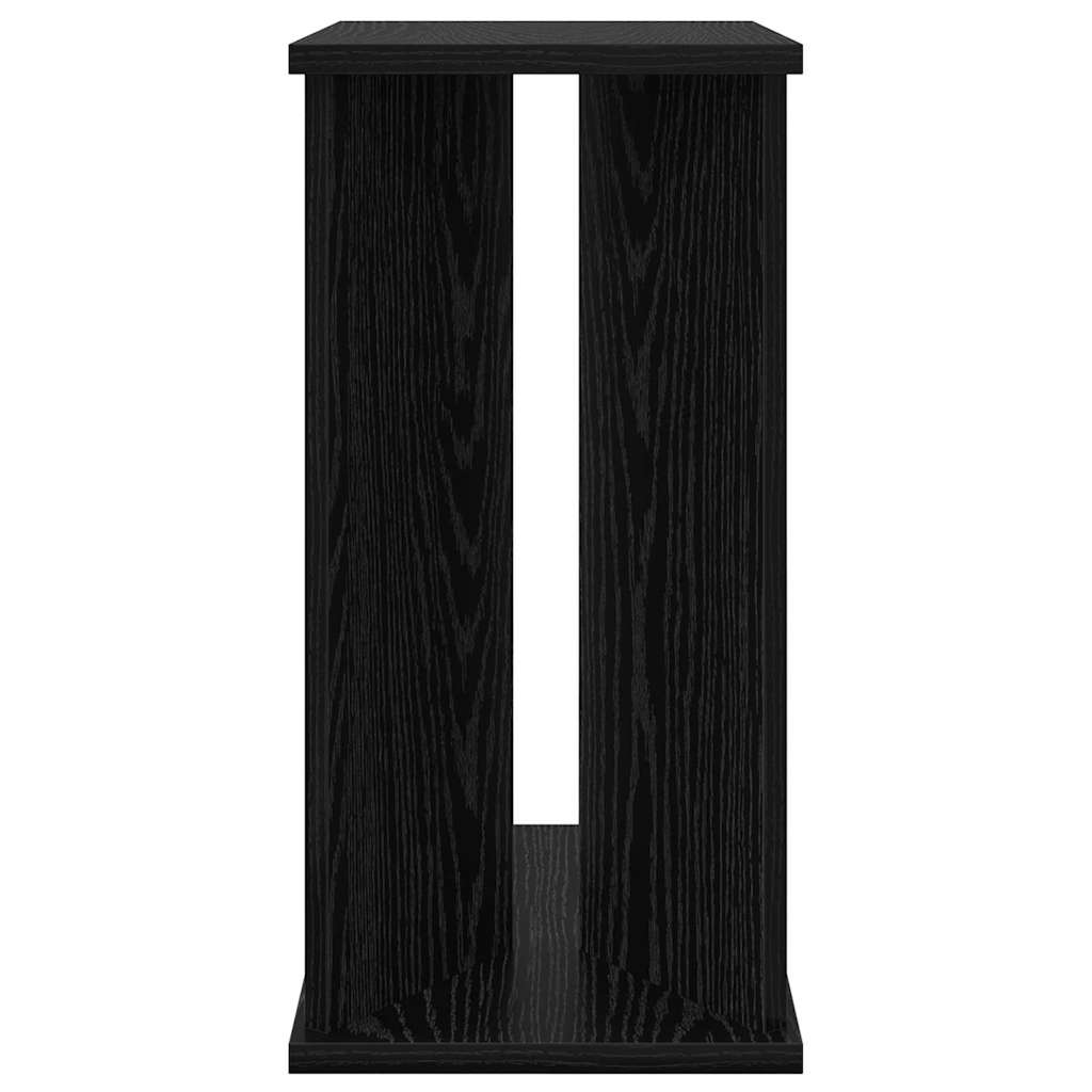 Bijzettafel Zwart Eiken 35 x 25 x 50 cm Bewerkt hout