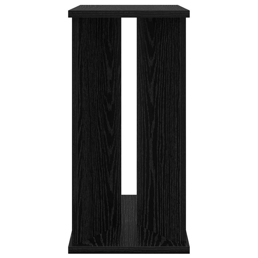 Bijzettafel Zwart Eiken 35 x 25 x 50 cm Bewerkt hout