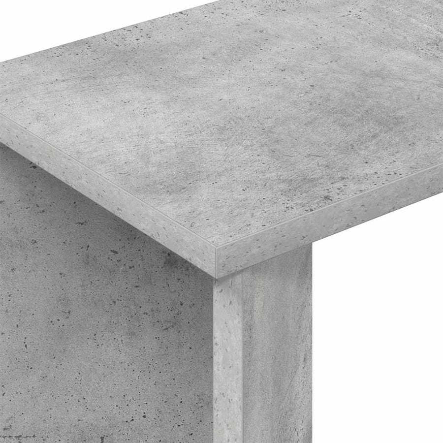 Bijzettafel Beton Grijs 35 x 25 x 50 cm Bewerkt hout