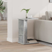 Bijzettafel beton grijs 35x25x50 cm bewerkt hout