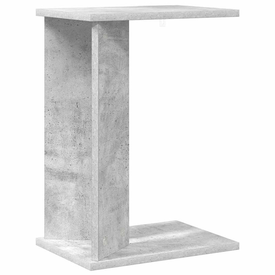 Bijzettafel Beton Grijs 35 x 25 x 50 cm Bewerkt hout