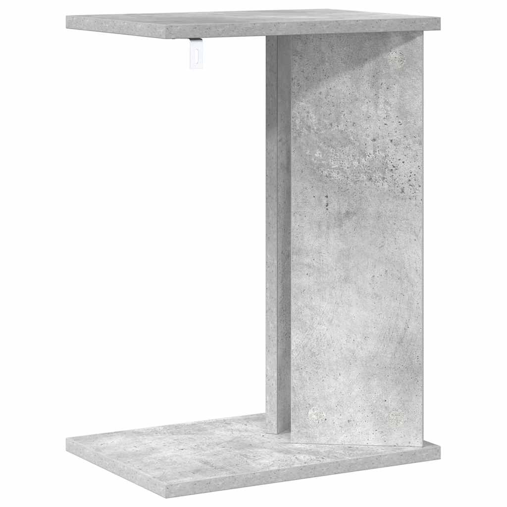 Bijzettafel Beton Grijs 35 x 25 x 50 cm Bewerkt hout
