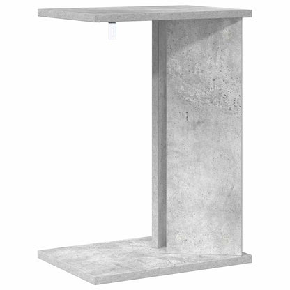 Bijzettafel Beton Grijs 35 x 25 x 50 cm Bewerkt hout