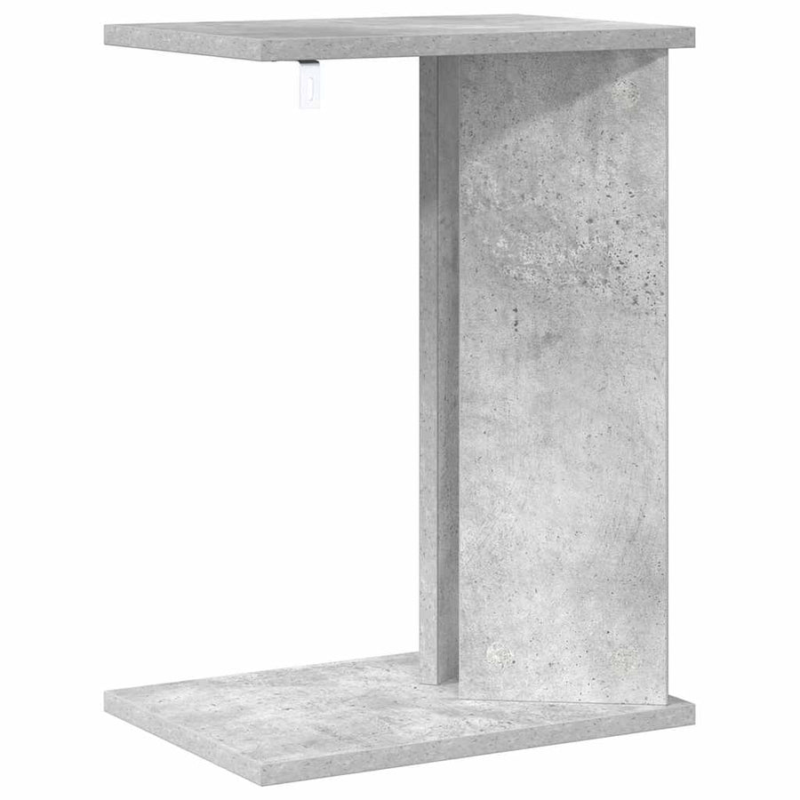 Bijzettafel Beton Grijs 35 x 25 x 50 cm Bewerkt hout